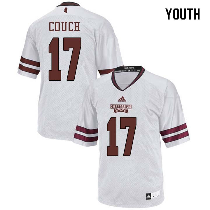 Youth #17 Jamal Couch Mississippi State Bulldogs College Football Jerseys Sale-White